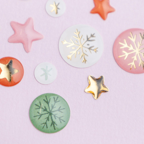 Mittens & Mistletoe Enamel Dots 62/Pkg- - CPMM3749 Mittens & Mistletoe Enamel Dots 62/Pkg- - CPMM3749
