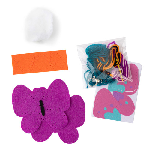 Colorbok Sew Cute! Felt Backpack Clip-Butterfly Tassel - 34007458
