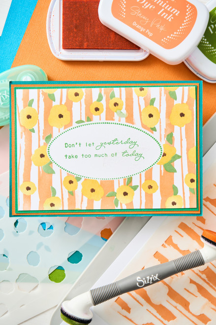 Sizzix A6 Stencil By Stacey Park 4/Pkg-Serene Sophisticate #2 - 5A002CNY-1GG56