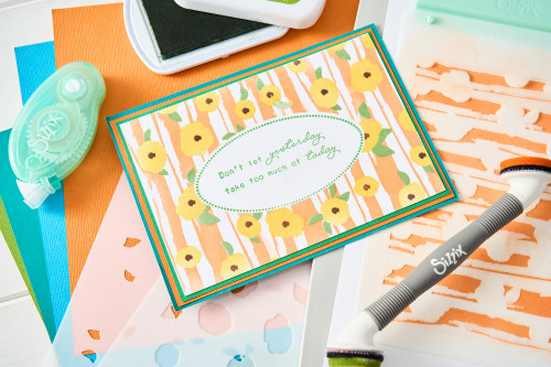 Sizzix A6 Stencil By Stacey Park 4/Pkg-Serene Sophisticate #2 - 5A002CNY-1GG56