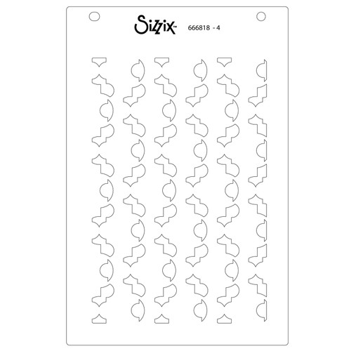 Sizzix A6 Stencil By Stacey Park 4/Pkg-Textures From Afar #2 - 5A002CP0-1GG59