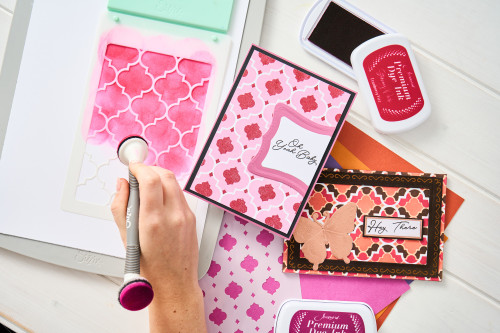 Sizzix A6 Stencil By Stacey Park 4/Pkg-Textures From Afar #2 - 5A002CP0-1GG59