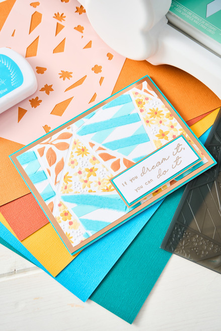 Sizzix A6 Stencil By Stacey Park 4/Pkg-Fragmented Floral #2 - 5A002CNB-1GG5R