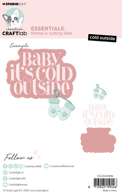 Studio Light Essentials Stamp and Cutting Dies 6/Pkg CCL -Nr. 94 Cold Outside - 5A002LZJ-1GNL4