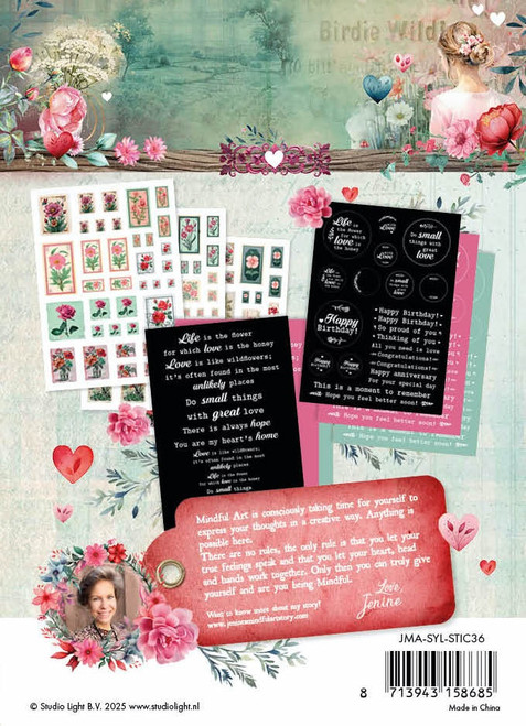 Jenine's Mindful Art Sending You Love Sticker Sheets 9/Pkg-Nr. 36, Postage Stamps & Quotes - 5A002LY4-1GNL6 Jenine's Mindful Art Sending You Love Sticker Sheets 9/Pkg-Nr. 36, Postage Stamps & Quotes - 5A002LY4-1GNL6