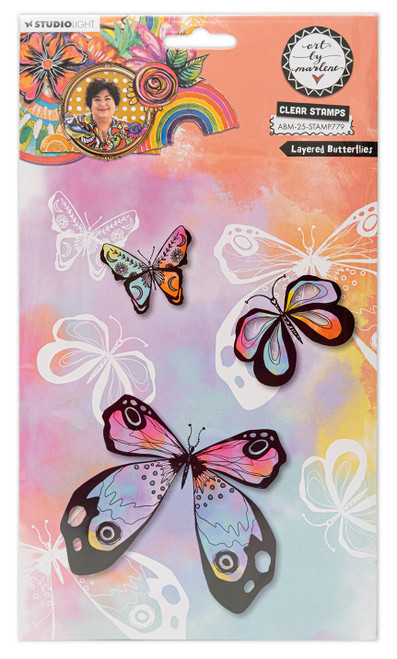 Studio Light Art By Marlene Clear Stamps 12/Pkg-Nr. 779 Layered Butterflies - 5A002M04-1GNL8 - 8713943156896 Studio Light Art By Marlene Clear Stamps 12/Pkg-Nr. 779 Layered Butterflies - 5A002M04-1GNL8 - 8713943156896