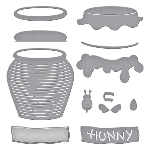 Spellbinders Etched Dies Say Cheese Classic Pooh Collection -Pooh's Hunny Pot - 5A002M9N-1GNRK