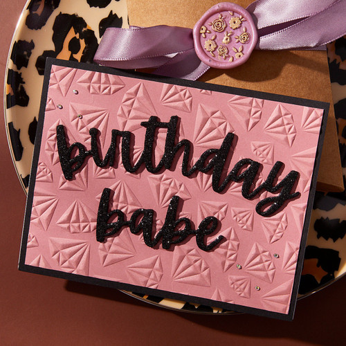 Spellbinders 3D Embossing Folder By Nina Boettcher-Bougie Birthday Born To Sparkle - 5A002M8Z-1GNR7