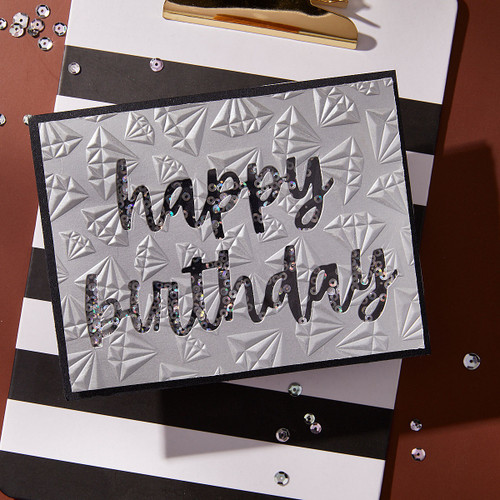 Spellbinders 3D Embossing Folder By Nina Boettcher-Bougie Birthday Born To Sparkle - 5A002M8Z-1GNR7
