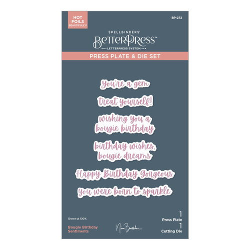 Spellbinders Better Press Plates By Nina Boettcher -Sentiments - 5A002M9K-1GNR6 - 810176100455