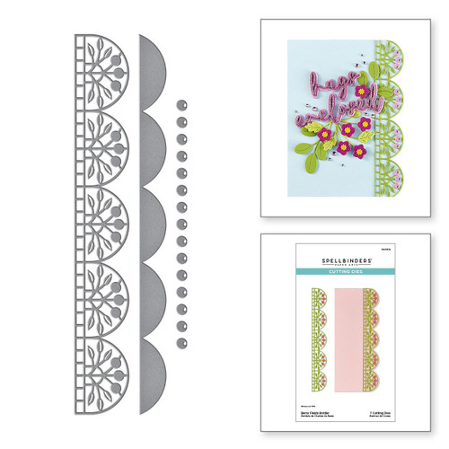Spellbinders Etched Border Dies Vivid Expressions Collection-Berry Fields - 5A002M98-1GNR4 Spellbinders Etched Border Dies Vivid Expressions Collection-Berry Fields - 5A002M98-1GNR4