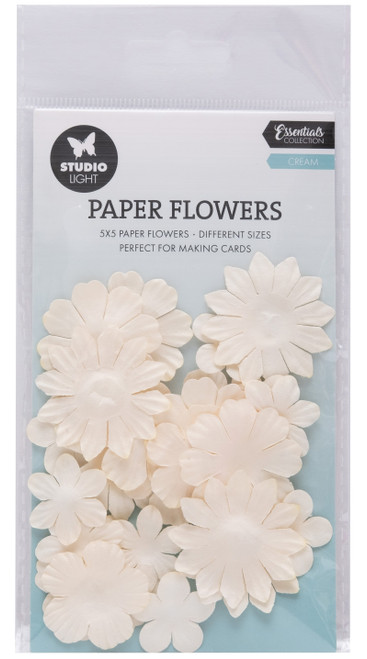 3 Pack - Studio Light Consumables Paper Flowers 25/Pkg-Nr. 14 Crme - 5A002LYJ-1GNM9 - 8713943158302