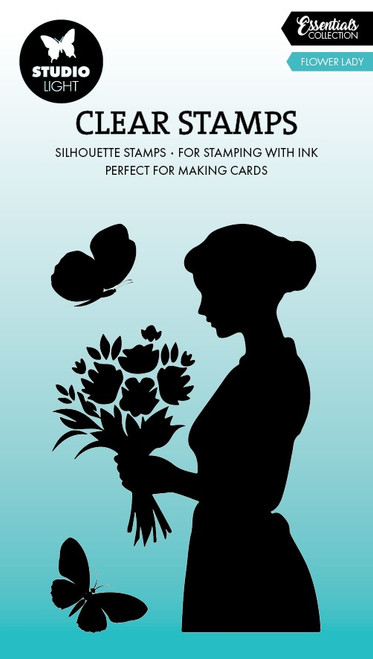 3 Pack - Studio Light Essentials Clear Stamps 3/Pkg-Nr. 788 Flower Lady - 5A002M08-1GNP5 - 8713943157893