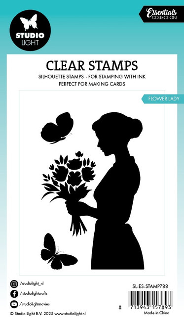 3 Pack - Studio Light Essentials Clear Stamps 3/Pkg-Nr. 788 Flower Lady - 5A002M08-1GNP5