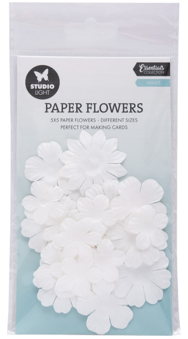 Studio Light Consumables Paper Flowers 25/Pkg-Nr. 13 White - 5A002LWZ-1GNND - 8713943158296