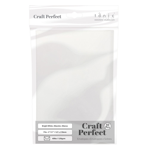 Craft Perfect Envelopes 5"X7" 50/Pkg-White - 5A00229D-1G4Y0 - 818569022827