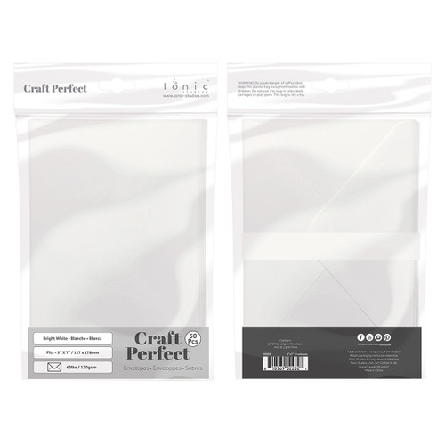 Craft Perfect Envelopes 5"X7" 50/Pkg-White - 5A00229D-1G4Y0