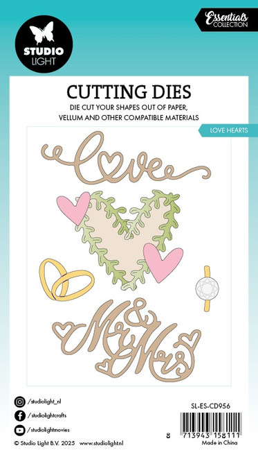 Studio Light Essential Cutting Die-Nr. 956 Love Hearts - 5A002LZ1-1GNP6