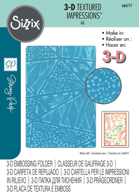 Sizzix 3D Textured Impressions Emboss Folder By Stacey Park-Fragmented Floral - 5A002CNH-1GG53 - 630454290834