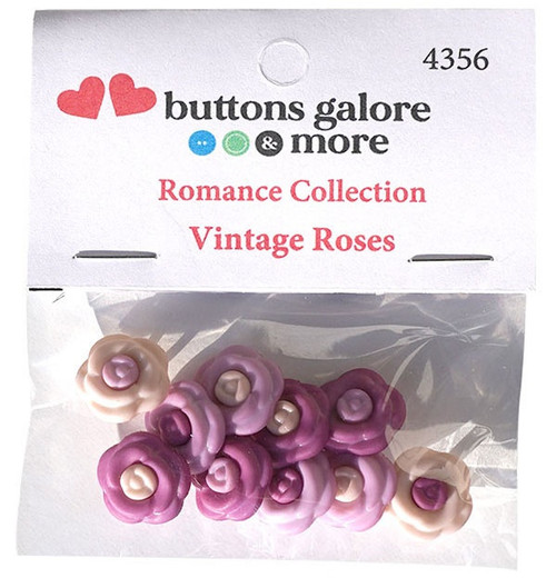3 Pack - Buttons Galore Embellishments-Vintage Roses - 5A002LW9-1GNKG - 840934076791 3 Pack - Buttons Galore Embellishments-Vintage Roses - 5A002LW9-1GNKG - 840934076791