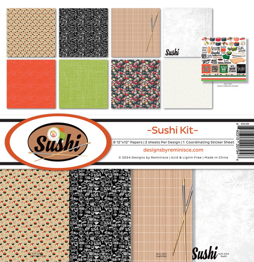 Reminisce Collection Kit 12"X12"-Sushi - 5A002MP1-1GP3Z - 840310207948