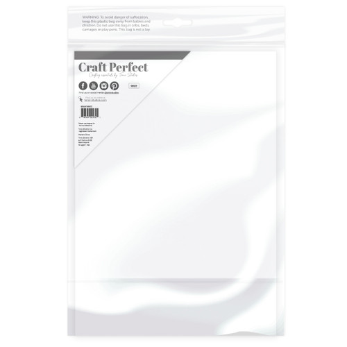 Craft Perfect Smooth Cardstock 8.5"X11" 5/Pkg-White 9932E