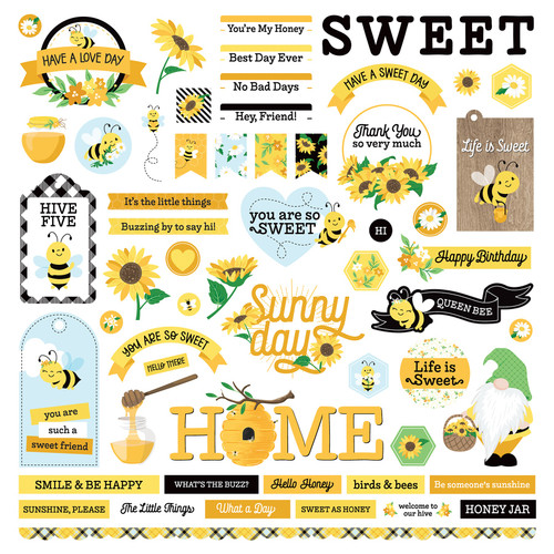 Sweet as Honey 2 Stickers 12"X12"-Elements - 5A002MPK-1GP4N - 709388348550