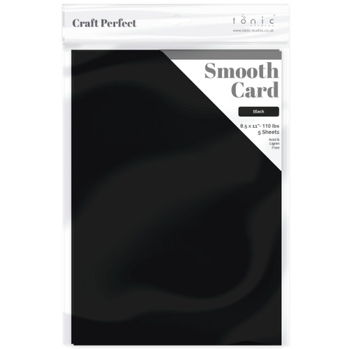 3 Pack - Craft Perfect Smooth Cardstock 8.5"X11" 5/Pkg-Black - 9934E - 818569029345