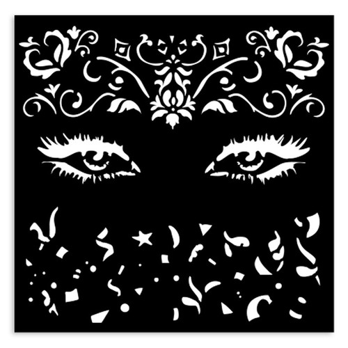 3 Pack - Stamperia Stencil 4.72"X4.72"-Masqerade Eyes - 5A002LGK-1GN6F
