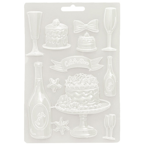 Stamperia Soft Maxi Mould A5-Masquerade Flut & Cakes - 5A002LH4-1GN5F - 5993110040217
