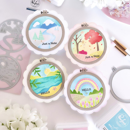 Pinkfresh Studio 4.25"X5.5" Stencils-Four Seasons - 5A002MLT-1GP1H Pinkfresh Studio 4.25"X5.5" Stencils-Four Seasons - 5A002MLT-1GP1H