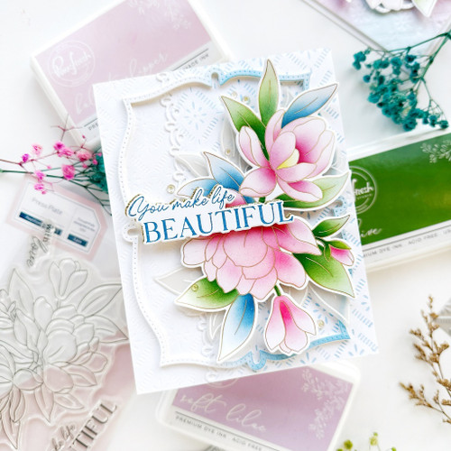 Pinkfresh Studio Press Plate-Magnificent Magnolia - 5A002MLL-1GP1K Pinkfresh Studio Press Plate-Magnificent Magnolia - 5A002MLL-1GP1K