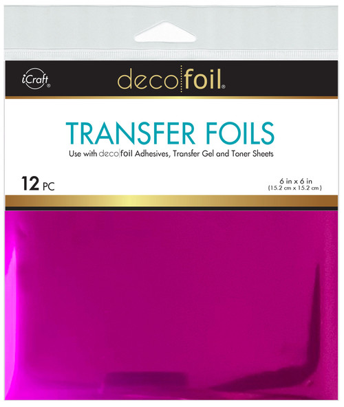 4 Pack - Deco Foil Transfer Sheets 6"X6" 12/Pkg-Berry Crush - 5A002JZH-1GP48 - 000943057109
