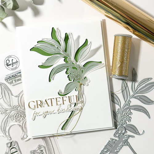 Pinkfresh Studio Clear Stamp Set 4"X6"-Grateful Greenery - 5A002MM0-1GP25