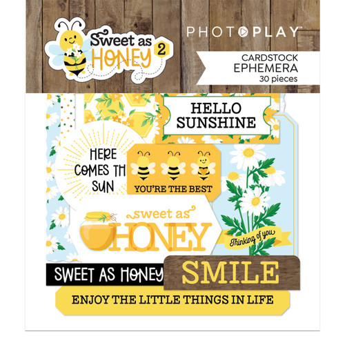 3 Pack - PhotoPlay Ephemera Cardstock Die-Cuts-Sweet As Honey 2 - 5A002MP9-1GP4Q - 709388348628