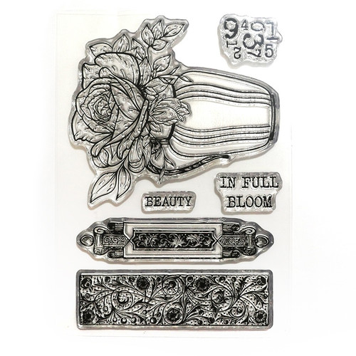 Elizabeth Craft Clear Stamps-In Full Bloom - 5A002MQQ-1GP5D - 741527317133