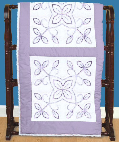 Jack Dempsey Stamped White Quilt Blocks 18"X18" 6/Pkg-Cross-Stitch Design - 5A002MHB-1GNYG