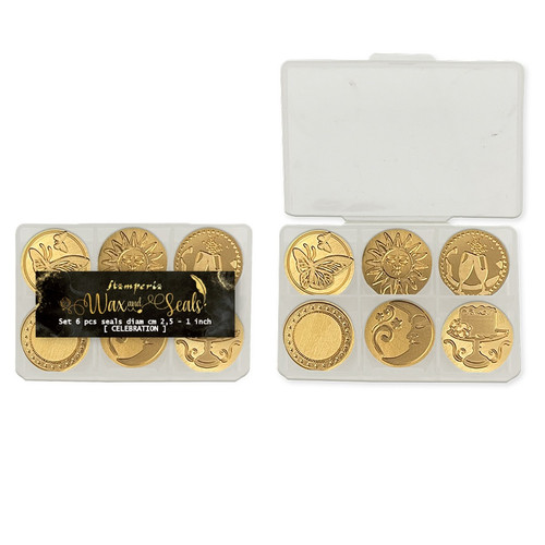 Stamperia Wax Seal Set 6/PKG-Celebration - 5A002LHV-1GN66