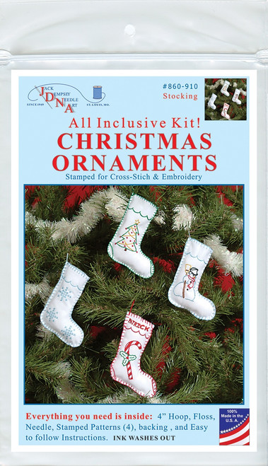 Jack Dempsey Christmas Ornaments Set Of Six-Stockings - 5A002MJ4-1GNXT - 013155179101