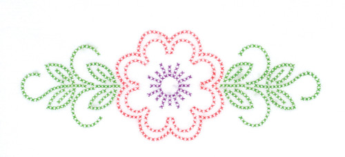 Jack Dempsey Stamped Pillowcases W/White Perle Edge 2/Pkg-Cross-Stitch Floral Design - 5A002MJ1-1GNYD