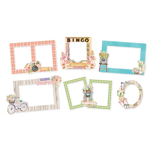 Simple Vintage Flower Shoppe Chipboard Frames-6/Pkg - 5A002N1N-1GPKH