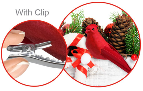 Craft D?cor Essentials Cardinals W/Gator Clip 5" 2/Pkg -Red - 5A002LV4-1GNJC