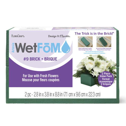 FloraCraft WetFoM Block 2/Pkg-8.9"X3.8"X2.8" - 5A002MDT-WF2SP - 046501071699