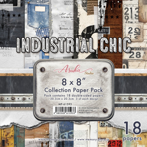 Memory Place Collection Pack 8"X8"-Industrial Chic - 5A002N0D-1GPFT - 4582248615933
