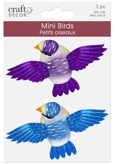 6 Pack - Craft D?cor Essentials FlyingBirds 3.8" 2/Pkg-Violet - 5A002LTV-1GNJ8 - 775749261851