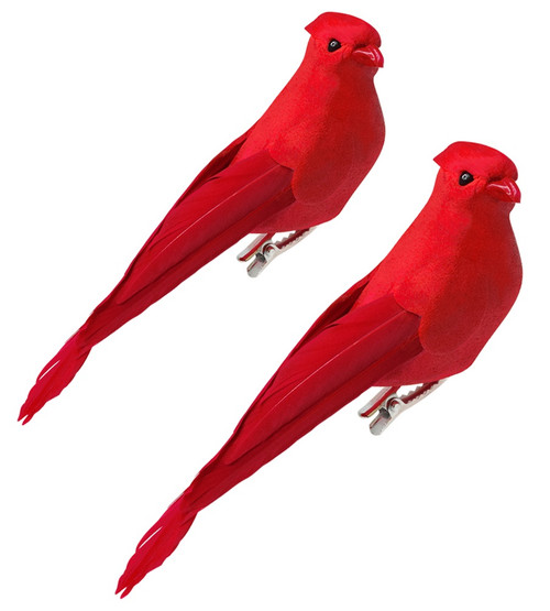 6 Pack - Craft D?cor Essentials Cardinals W/Gator Clip 5" 2/Pkg -Red - 5A002LV4-1GNJC