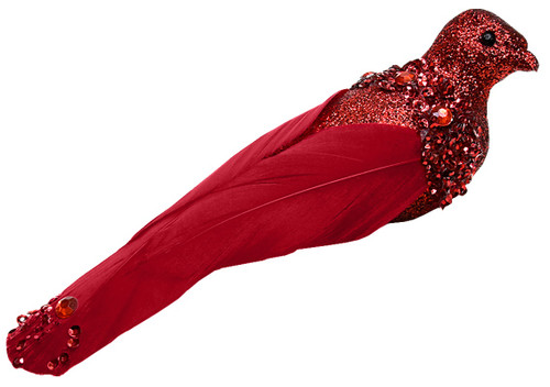 6 Pack - Craft Dcor Essentials Cardinal W/Gator Clip 6.3" 1/Pkg -Glitter Red - 5A002LV6-1GNJF