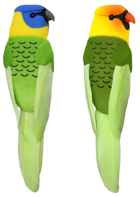 3 Pack - Craft D?cor Essentials Feathered Parakeet W/Clip 5" 2/Pkg -5.1" - 5A002LTW-1GNJB
