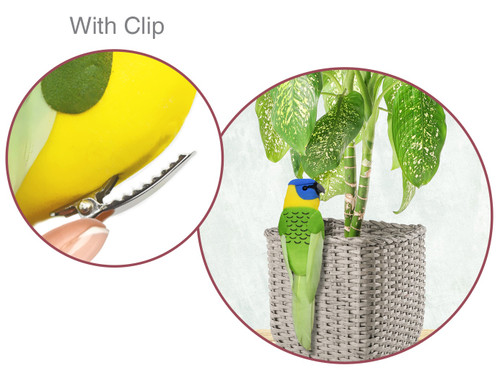 3 Pack - Craft Dcor Essentials Feathered Parakeet W/Clip 5" 2/Pkg -5.1" - 5A002LTW-1GNJB