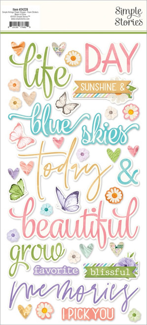 Simple Vintage Flower Shoppe Foam Stickers-67/Pkg - 5A002N1X-1GPH9 Simple Vintage Flower Shoppe Foam Stickers-67/Pkg - 5A002N1X-1GPH9